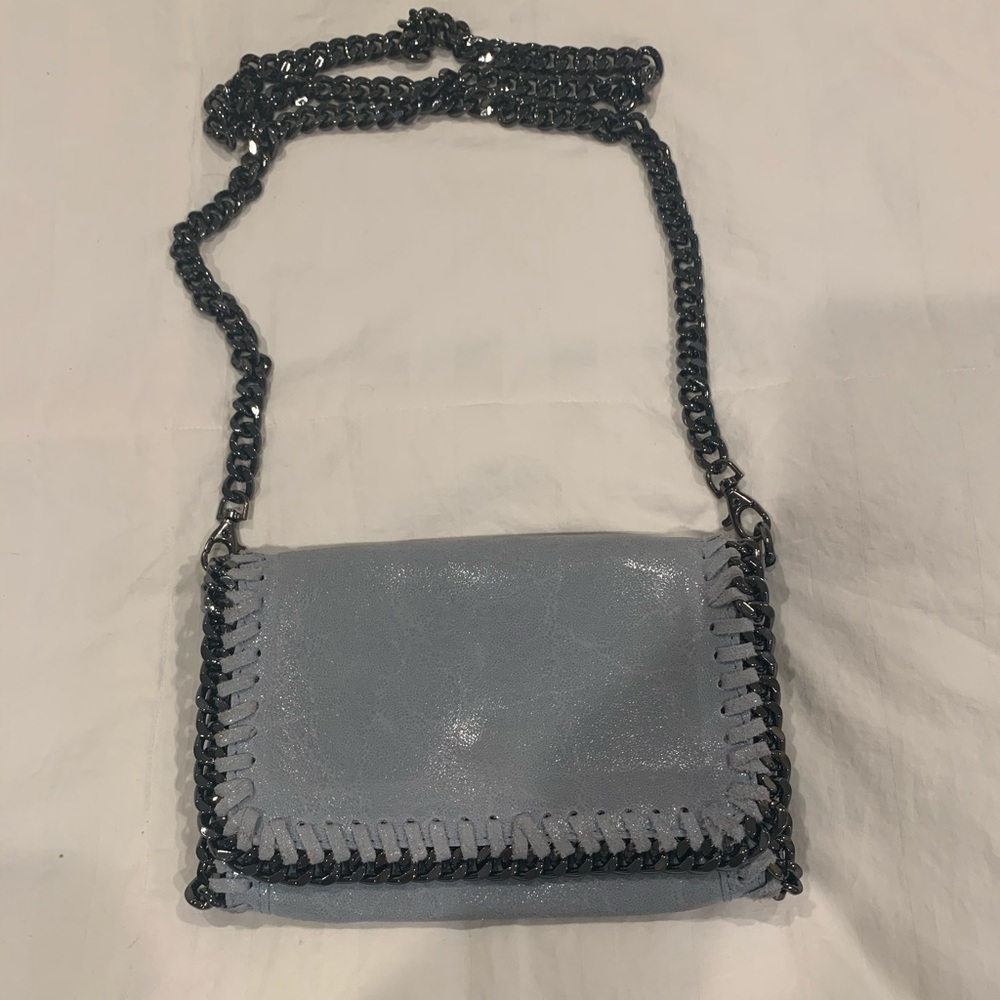 Genuine Italian leather braided chain crossbody- Stella McCartney dupe